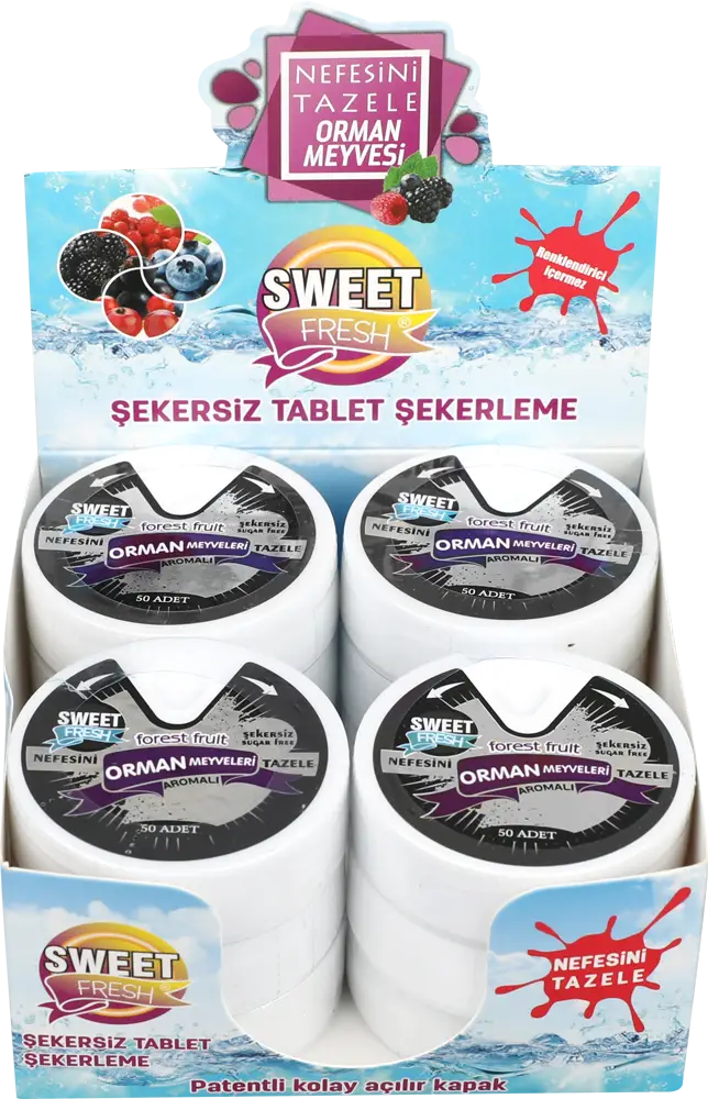 Orman Meyve Aromalı Şekersiz Tablet Şekerleme