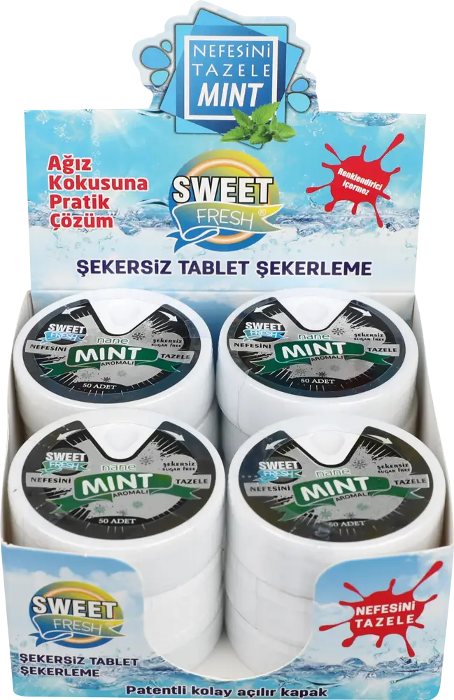 Nane & Mentol Aromalı Şekersiz Tablet Şekerleme
