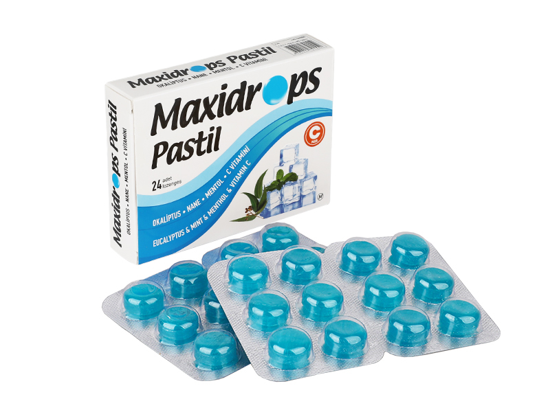 Maxidrops Okaliptus-Nane-Mentol- C Vitamini Boğaz Pastili