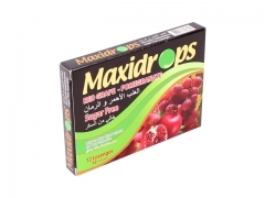 Maxidrops Kırmızı Üzüm & Nar Şekersiz Boğaz Pastili